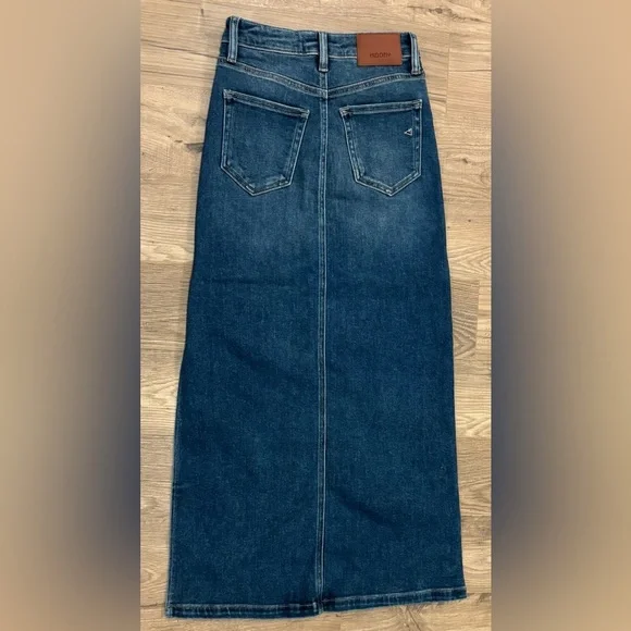 Hidden Los Angeles Long Denim Maxi Skirt with Side Slit – XS – NWOT - Picture 2 of 7